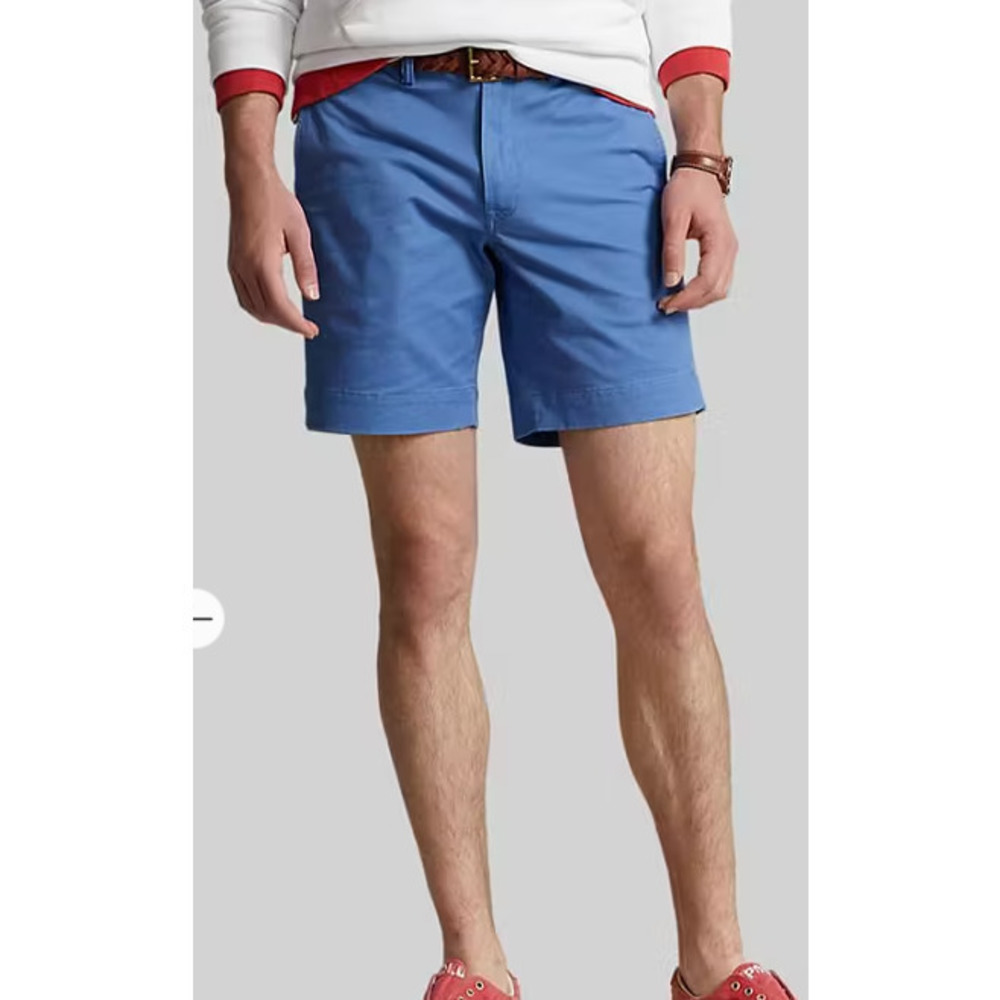 Ralph Lauren 8 Inch Salinger Straight Fit Chino Short in Retreat Blue - Size 36 - Picture 4 of 5